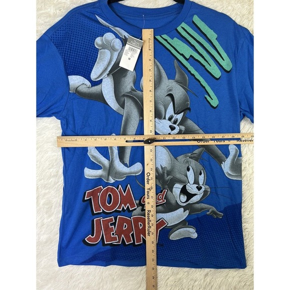 Tom and Jerry Retro Pop Out Graphic Cotton Blue T-Shirt Size M NEW W/Tags RUE21 - Picture 8 of 13